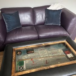 Leather Couch And 2 Chairs
