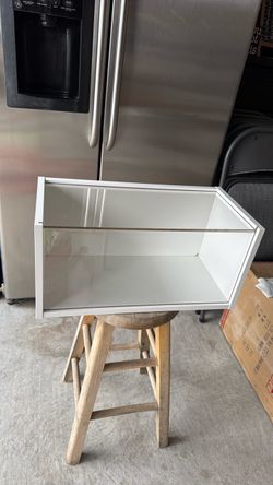 IKEA Display Case New White Glass Modern