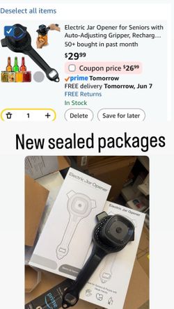 Electric Jar Opener for Seniors with Auto-Adjusting Gripper, Rechargeable Jar & Bottle Openers for Weak Hands and Arthritis, Easy Twist Off Lid Opener