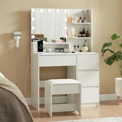 White vanity