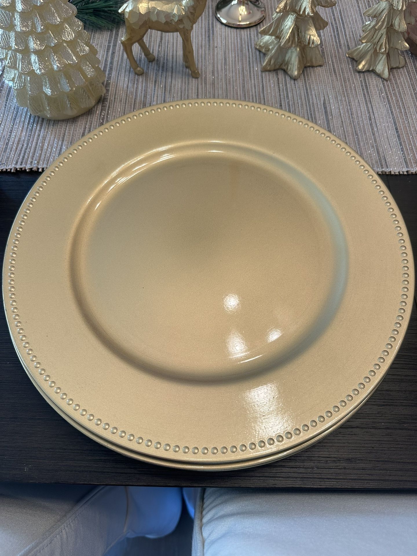 10 Gold Charger Plates 13”