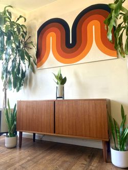 Stunning Hans Olsen MCM Danish Teak Record Credenza