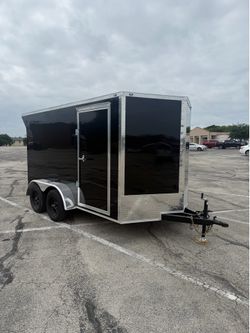 7x12 Enclosed Trailer Black Trailer
