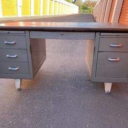 Vintage Metal Tanker Desk 