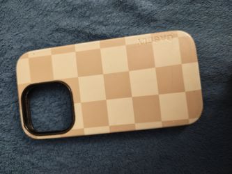 Casely iPhone 14 Pro Case – Beige Checkered