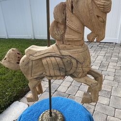  Horse Wood Sculpture Carousal 