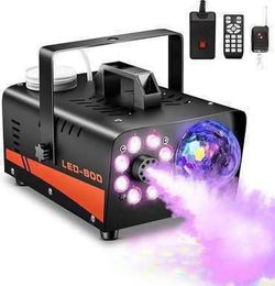 SALE! New Fog Machine, Smoke Machine with Disco Ball Lights, 600W 4000CFM 13-Color LED Effects