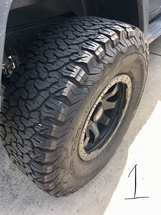 (4) BFGoodrich KO2 All Terrain Tires - Used (315/70/17) 35 IN