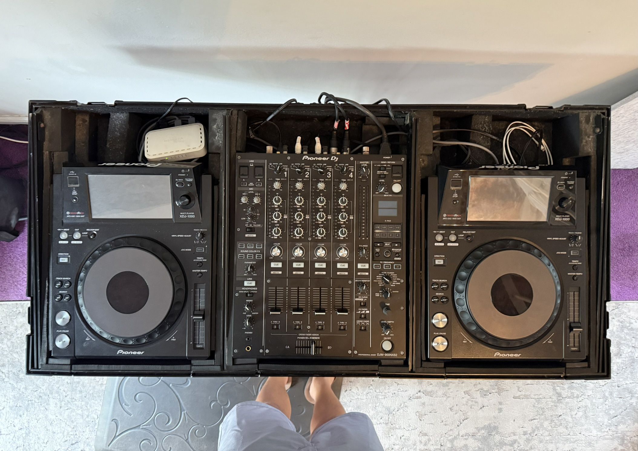 Pioneer DJM-900NXS2 + (2) XDJ-1000 + Odyssey FZ12CDJWXD2BL Coffin | Rekordbox LINK | Clean | LA/OC