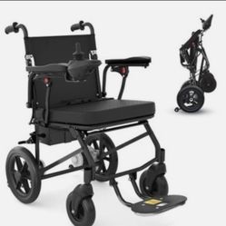 ELECTRIC WHEELCHAIR LIGHTWEIGHT FOLDABLE COMPACT MOTORIZED 43LB - BLACK