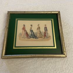 Turn Of The Century Ladies In Fancy Dresses Framed Art