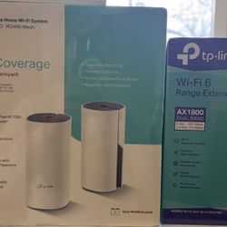 ( Moving Sale)TP-Link Whole Home Wi-Fi System and Wi-Fi 6 Range Extender