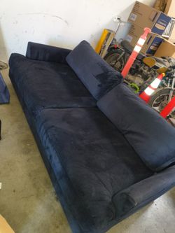 Blue Velvet Couch Unbranded 