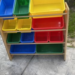 toy storage organizer with 12 bins 