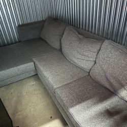 Gray couch with Chaise
