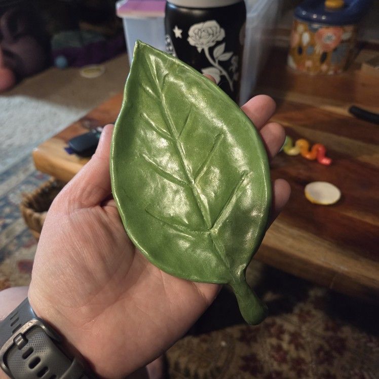 Clay Leaf Trinket Dish