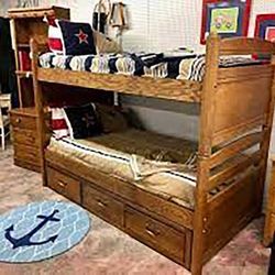 Lexington Oak Bunk Beds - $250