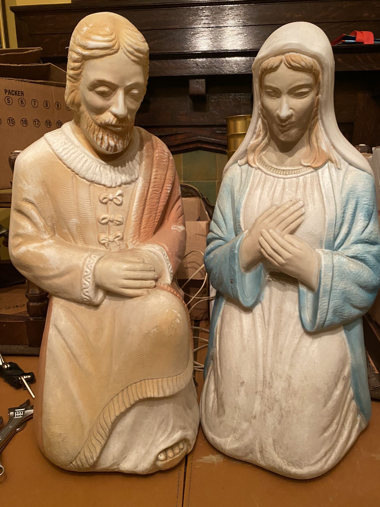 Outdoor Christmas Decoration Mary & Joseph