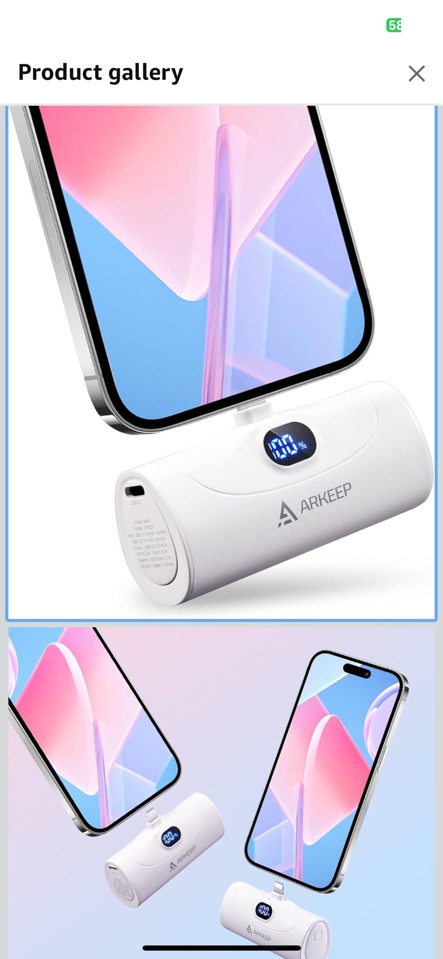 Mini Portable Charger 5000mAh Power Bank, Portable Phone Charger with 20W Fast Charging, Lightweight & Small iPhone Charger, Battery Pack Compatible w
