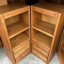 2 Oak 3 Drawer Bookcase Dressers