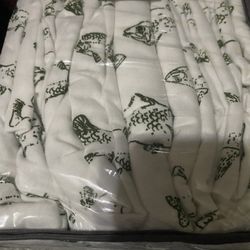 EB School Of Fish 4 Pieces Flannel  King Size Sheet Set