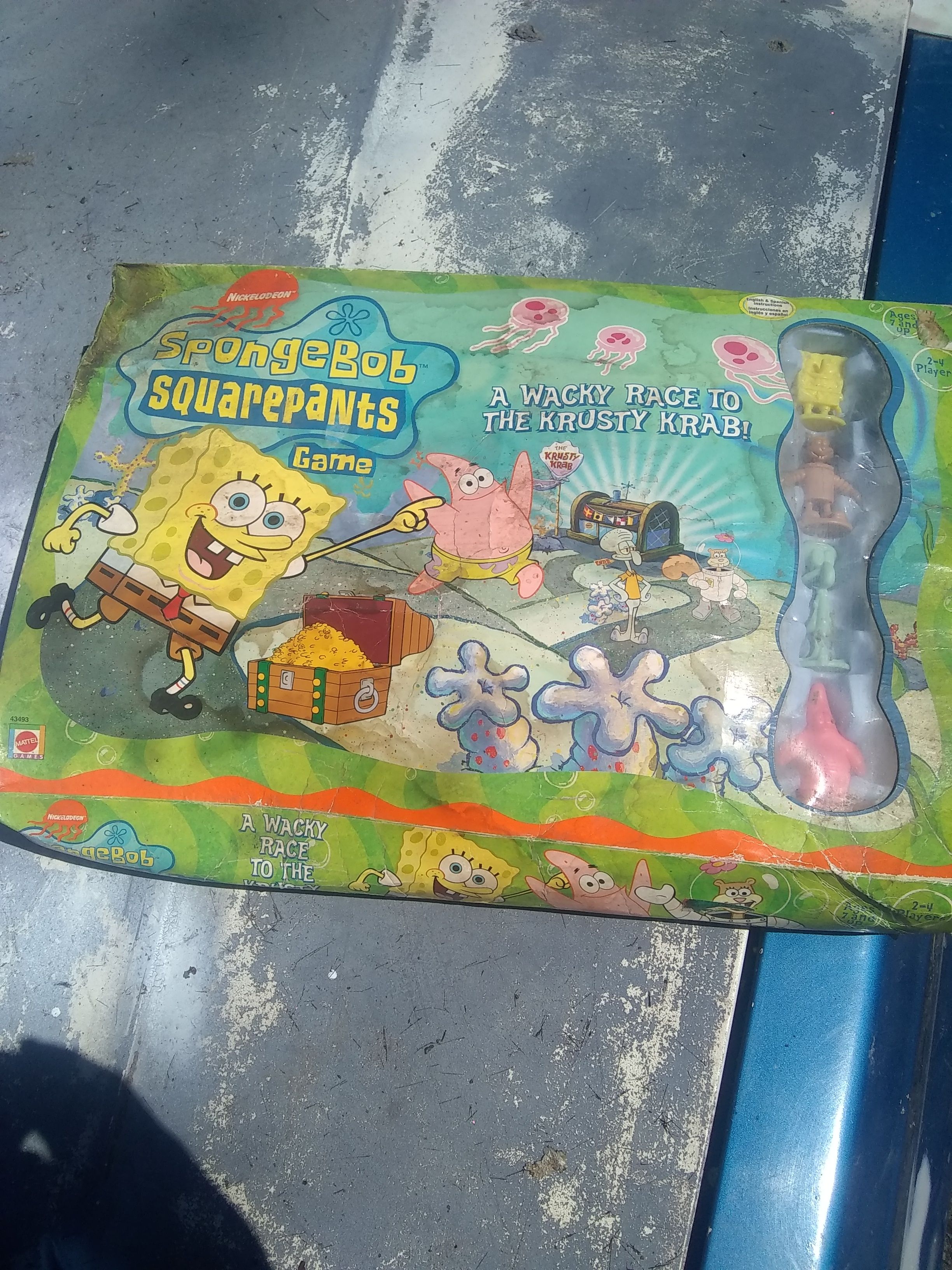 Sponge Bob square pants board game,all there,other sites at $59, box shows wear. It'll ship.