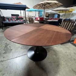 New 47" Round Wooden Dining Table