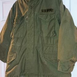Medium Long Authentic US Military 1984 Vintage M-65 Field Jacket |U.S. Army  With Button In Liner