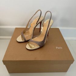 Christian Louboutin Prive 100 Glitter Heels 👠  Size 36EU Size 6US