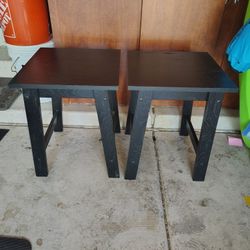 2 Black Stools 