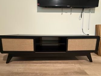 Modern TV Stand - Dark Walnut