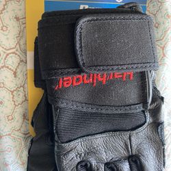 Harbinger Pro Large Wristwrap Gloves Workout Exercise Fitness Training 