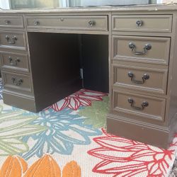 56” L Vintage Cedar Office Desk By “Sligh Holland Michigan “