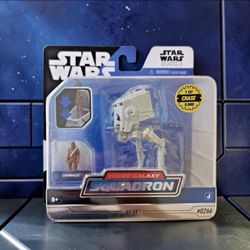 Star Wars Micro Galaxy Squadron AT-ST Vehicle w/ Chewbacca #0266 - Chase