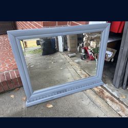 Large Gray Dresser Mirror