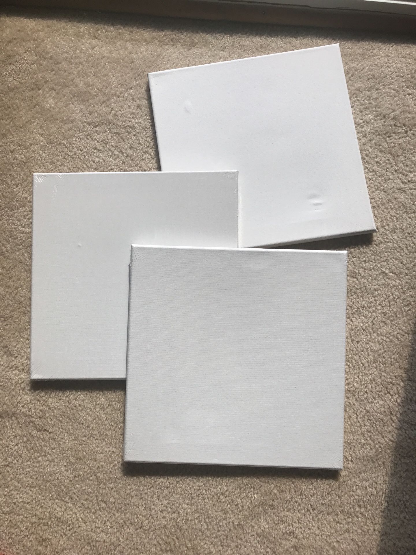 Square never used canvases