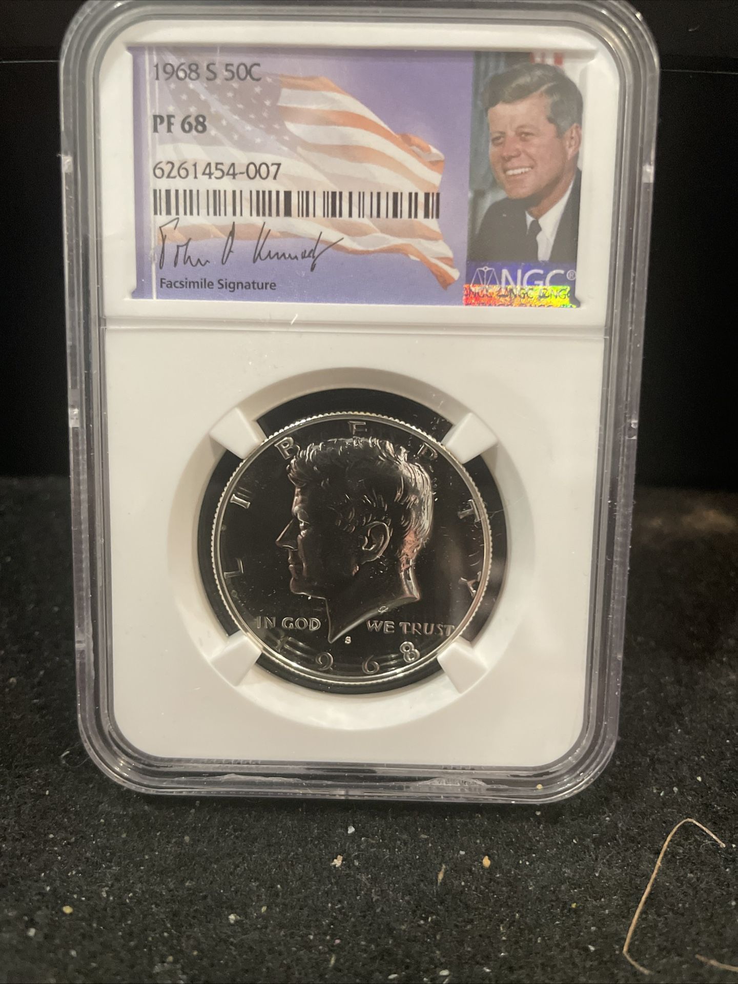 1968 S Gem Proof Kennedy Half Dollar Graded At PF68 By NGC 4-1