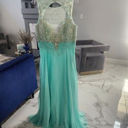 💕Mint Green Gorgeous Evening Gown Dress Prom Wedding 💕