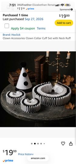 Hoclick Clown Collar Cuff Set with Neck Ruff