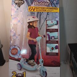 Huffy Frozen 2 In 1 Scooter Battery And Kid Power Bubble Scooter