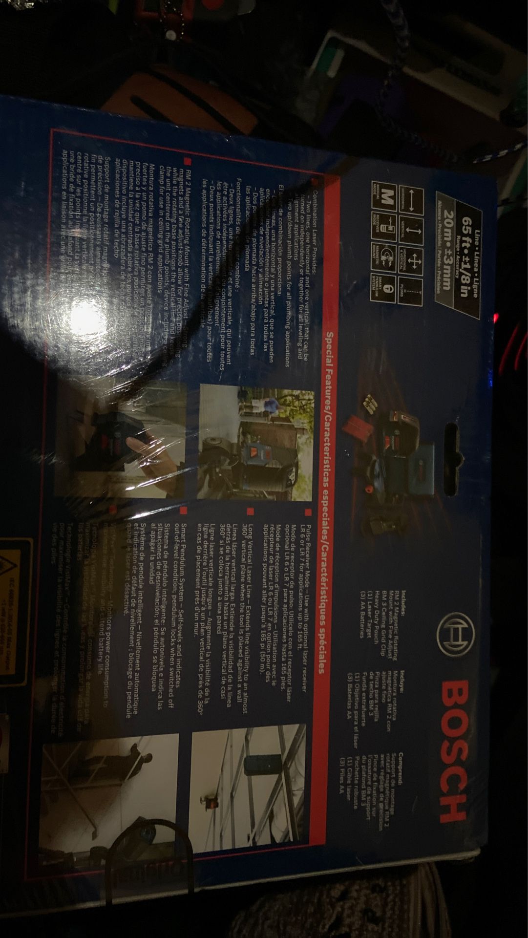 Bosch self leveling cross line laser with plumb points GCL2-160S brand new