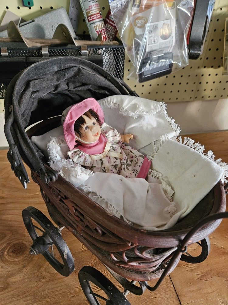 Small Dolls, Teddy Bears, And Buggy
