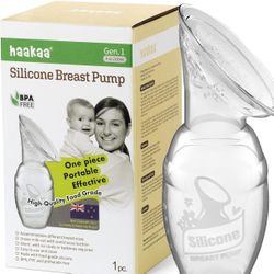 Haakaa MHK002 Original Silicone Breastfeeding Manual Breast Milk Pump, 4oz