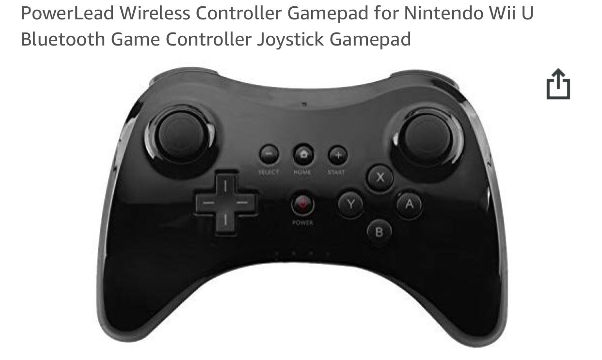 PowerLead Wireless Controller Gamepad for Nintendo Wii U Bluetooth Game Controller Joystick Gamepad