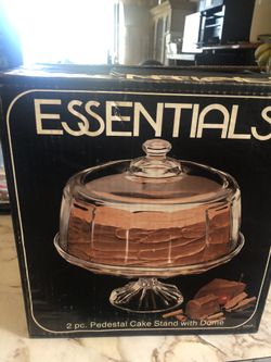 Essentials 2 pc. Pedestal Cake Stand with Dome