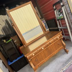 Antique Dresser With Mirror 