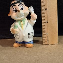 VINTAGE ceramic dog figure of an anthropomorphic dentist