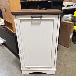 🔥Brand new only one What you see is what you get 🔥13 Gallons Tilt Out Trash Cabinet, Hidden Trash Can Cabinet Wooden Tilt Out Pet Proof Hidden Trash