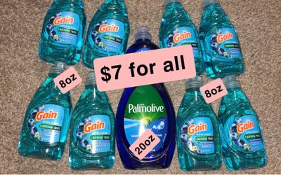 Gain & Palmolive dish soap