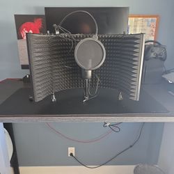 Blue Yeti Microphone With Wind Screen And Pop Filter